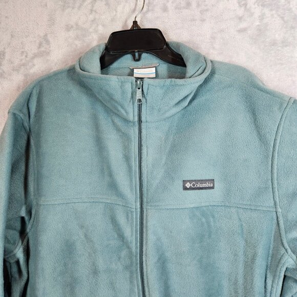 Columbia Fleece full zip jacket Mens XXL Blue zip pockets high neck Outdoor Gorp - Picture 3 of 13